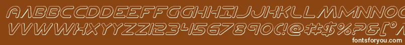 Planetncompact3Dital Font – White Fonts on Brown Background