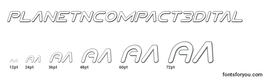 Planetncompact3Dital Font Sizes