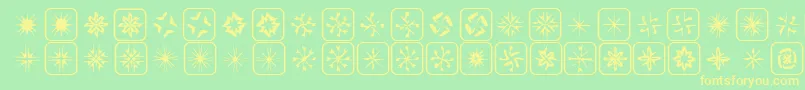 Zone23Foopy7 Font – Yellow Fonts on Green Background