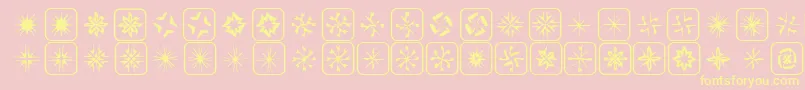 Zone23Foopy7 Font – Yellow Fonts on Pink Background