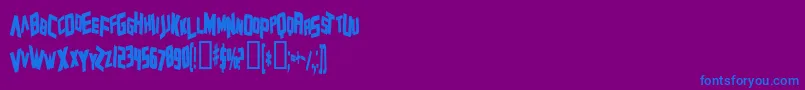 fuente ZeroGravityBold – Fuentes Azules Sobre Fondo Morado