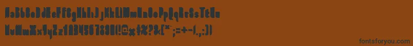 FullFont-fontti – mustat fontit ruskealla taustalla