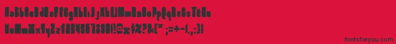 FullFont-fontti – mustat fontit punaisella taustalla