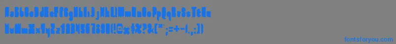 フォントFullFont – 灰色の背景に青い文字