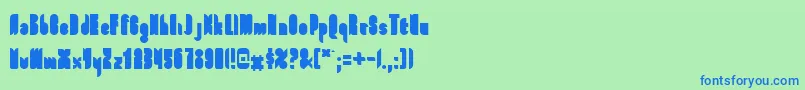 Шрифт FullFont – синие шрифты на зелёном фоне