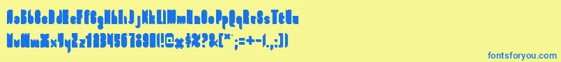 fuente FullFont – Fuentes Azules Sobre Fondo Amarillo