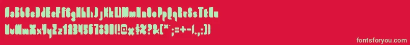 フォントFullFont – 赤い背景に緑の文字