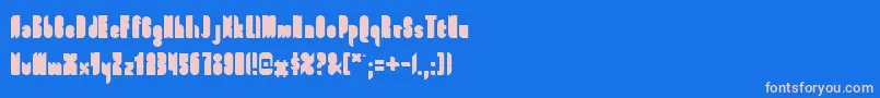 FullFont-Schriftart – Rosa Schriften auf blauem Hintergrund