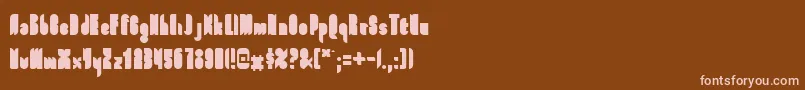 Czcionka FullFont – różowe czcionki na brązowym tle