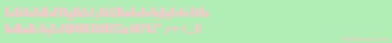 Fonte FullFont – fontes rosa em um fundo verde