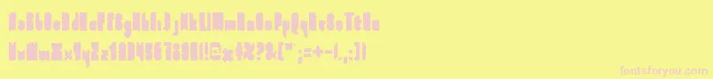 Шрифт FullFont – розовые шрифты на жёлтом фоне