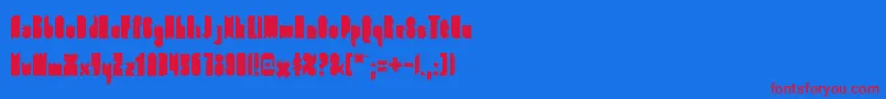Czcionka FullFont – czerwone czcionki na niebieskim tle