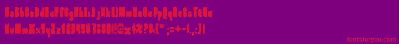 FullFont Font – Red Fonts on Purple Background