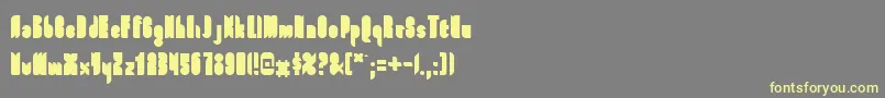 FullFont-fontti – keltaiset fontit harmaalla taustalla