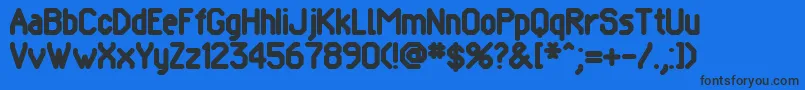 Pomcrg Font – Black Fonts on Blue Background