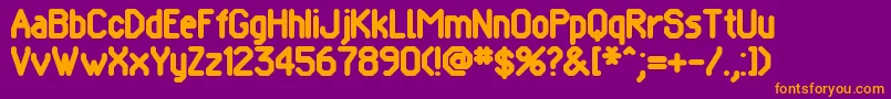 Pomcrg Font – Orange Fonts on Purple Background