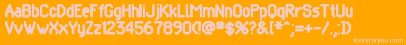 Pomcrg Font – Pink Fonts on Orange Background