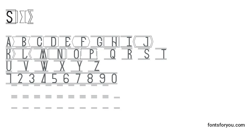 Шрифт Snack – алфавит, цифры, специальные символы