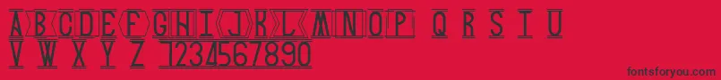 Snack Font – Black Fonts on Red Background