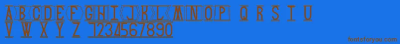 Snack Font – Brown Fonts on Blue Background