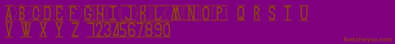 Snack-Schriftart – Braune Schriften auf violettem Hintergrund