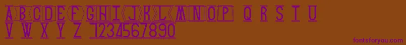 Snack Font – Purple Fonts on Brown Background