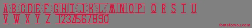 Snack Font – Red Fonts on Gray Background