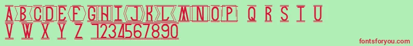 Snack Font – Red Fonts on Green Background