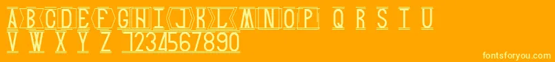 フォントSnack – オレンジの背景に黄色の文字