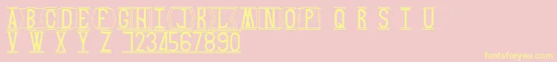 Snack Font – Yellow Fonts on Pink Background