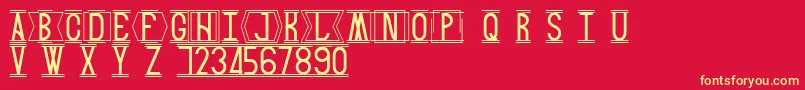 Snack Font – Yellow Fonts on Red Background