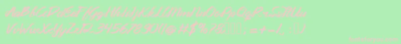 Lisätietoja Queenata-fontista Queenata-fontti – vaaleanpunaiset fontit vihreällä taustalla