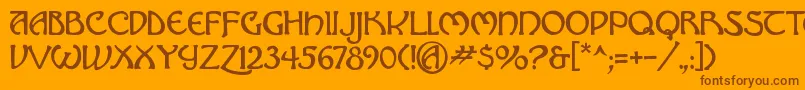 Hadley ffy Font – Brown Fonts on Orange Background