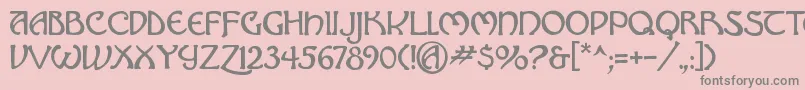 Hadley ffy Font – Gray Fonts on Pink Background