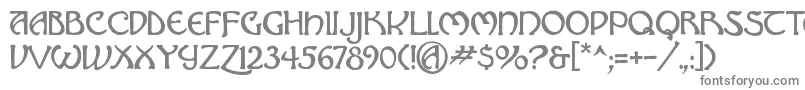 Hadley ffy-fontti – harmaat kirjasimet valkoisella taustalla
