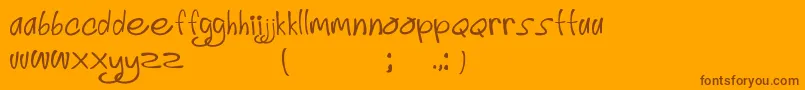 Police SimplyDeliciousFont3 – polices brunes sur fond orange