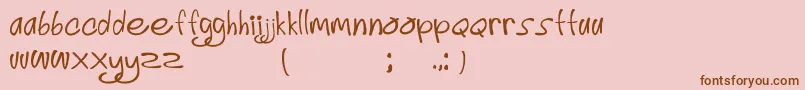 SimplyDeliciousFont3 Font – Brown Fonts on Pink Background