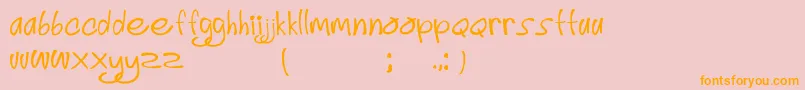 SimplyDeliciousFont3 Font – Orange Fonts on Pink Background