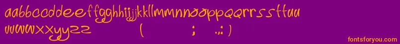 SimplyDeliciousFont3 Font – Orange Fonts on Purple Background