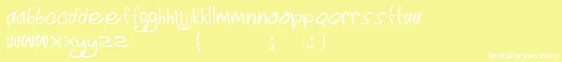 SimplyDeliciousFont3 Font – White Fonts on Yellow Background