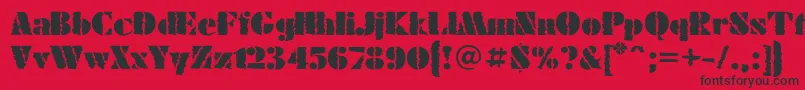 FuturaeugeniacWinter60 Font – Black Fonts on Red Background