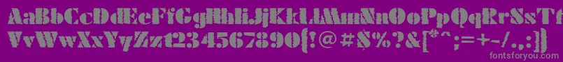 FuturaeugeniacWinter60 Font – Gray Fonts on Purple Background