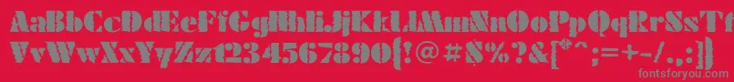 FuturaeugeniacWinter60 Font – Gray Fonts on Red Background