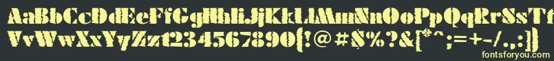 Police FuturaeugeniacWinter60 – polices jaunes sur fond noir