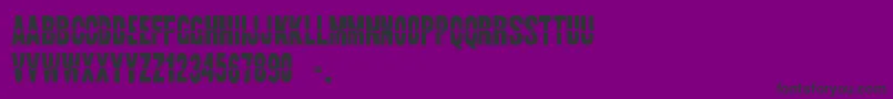 LandSpeedRecord-fontti – mustat fontit violetilla taustalla