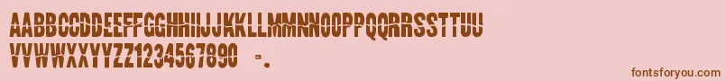 LandSpeedRecord Font – Brown Fonts on Pink Background