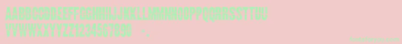 fuente LandSpeedRecord – Fuentes Verdes Sobre Fondo Rosa