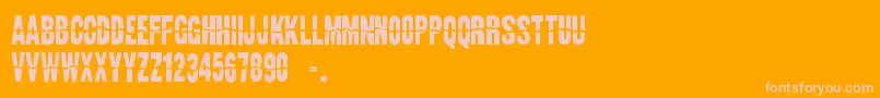 LandSpeedRecord-fontti – vaaleanpunaiset fontit oranssilla taustalla