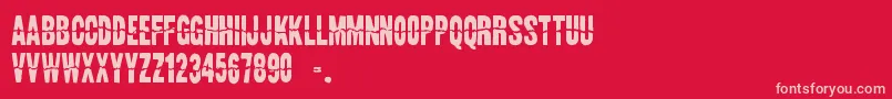 LandSpeedRecord Font – Pink Fonts on Red Background