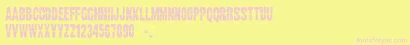 Fonte LandSpeedRecord – fontes rosa em um fundo amarelo